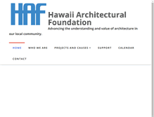Tablet Screenshot of hawaiiarchitecturalfoundation.org